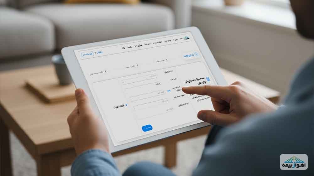 مراحل خرید آنلاین و آسان بیمه مسئولیت مسئول فنی بیمارستان از اهوازبیمه
