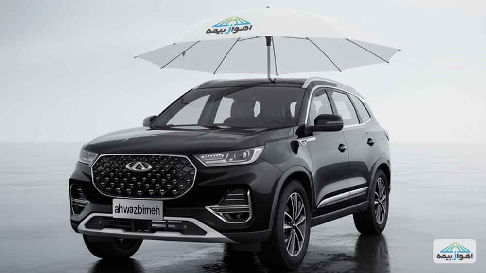 تصویر یک خودرو تیگو مشکی رنگ برای صفحه خرید بیمه شخص ثالث